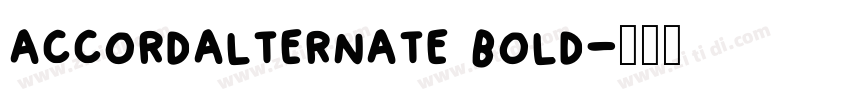 accordalternate bold字体转换